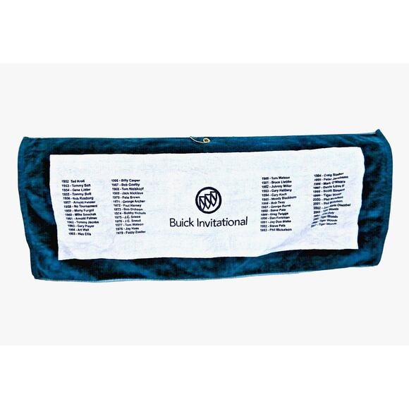 Vintage 2007 Buick Invitational Golf Towel Tiger Woods PGA 37" Devant Sports - Picture 3 of 8